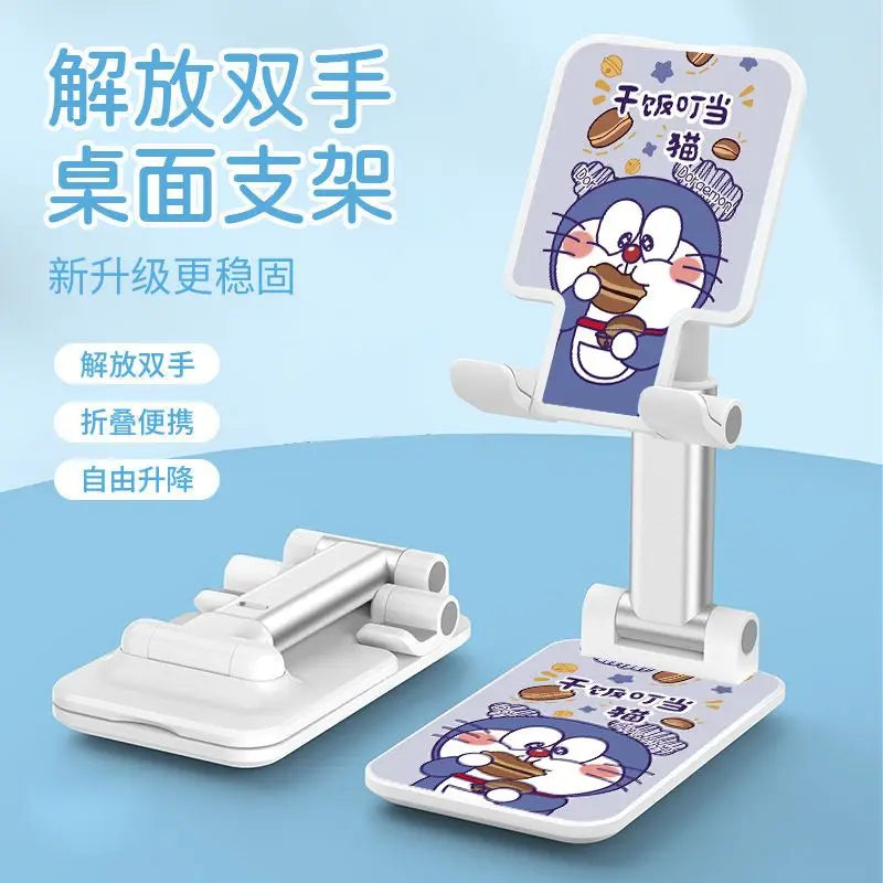 Doraemon mobile phone desktop stand cute personality portable folding lazy tablet telescopic universal holiday gift