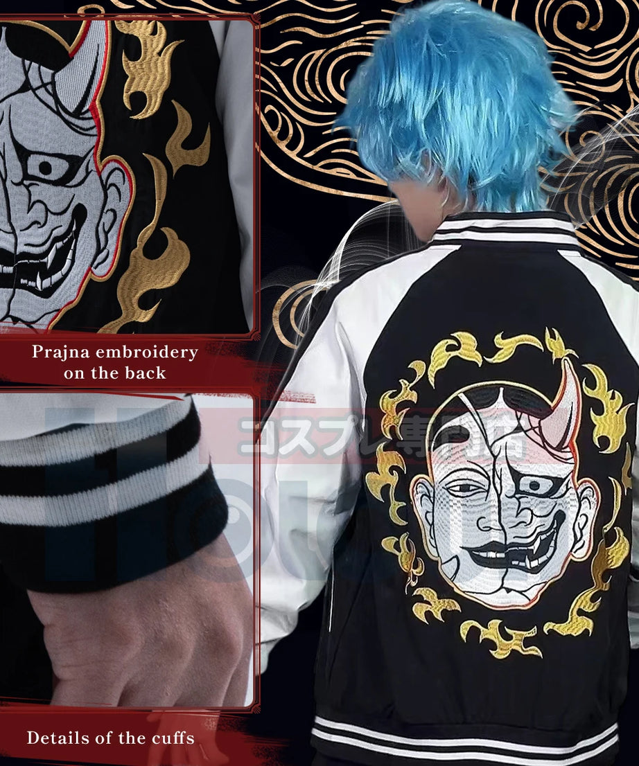 HOLOUN Tokyo Anime Costume Souta Nahoya Kawata Jacket Smiley Angry High Density Embroidery Casual Wear Halloween Gift