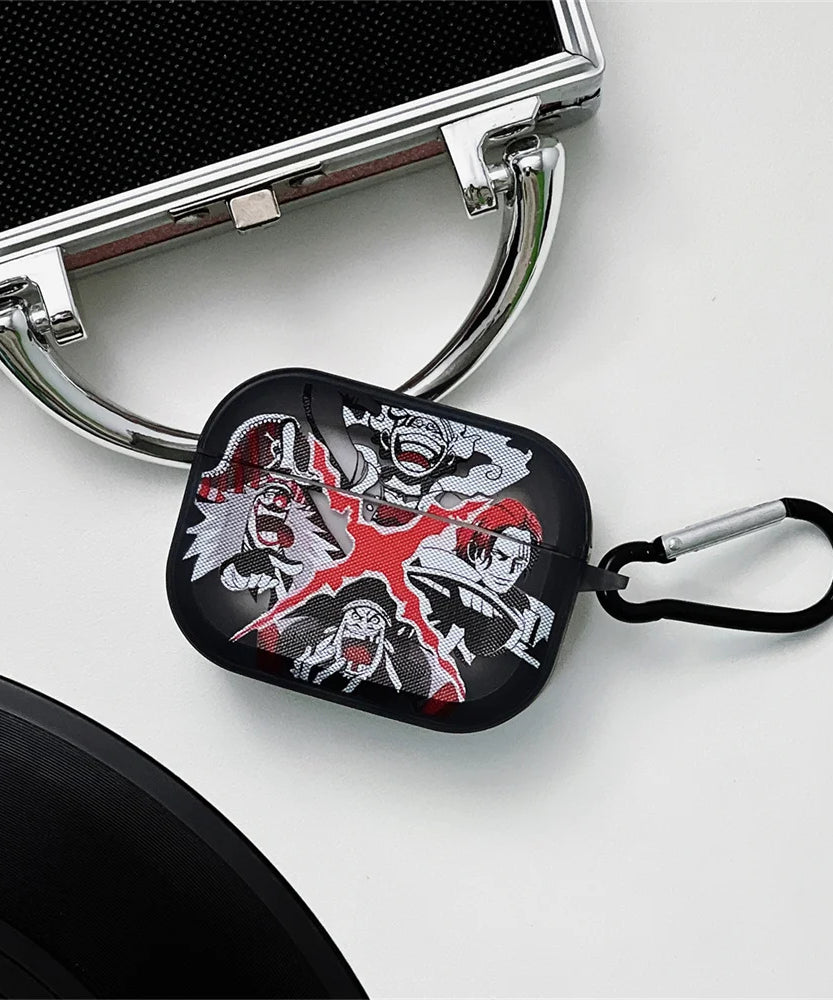 New Anime One Piece Luffy Gear 5th Earphone Case For AirPods 3 3rd 4 Pro Pro2 Headphone Bluetooth Wireless Headset Clear Cover