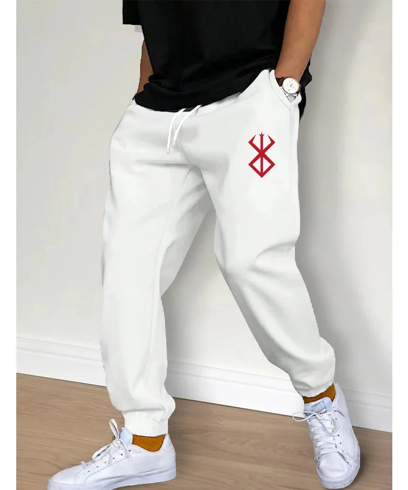 Men's Fashion Pants Spring Autumn Fleece Casual Sweatpants Sports Joggers Workout Gym Fitness Trousers Women Loose Men Clothing