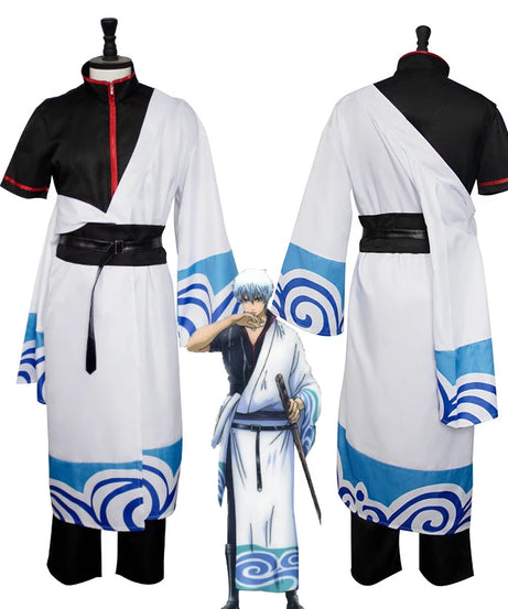 Anime Gintama Cosplay Costume Sakata Gintoki Kimono Cosplay Japanese Animation Suits Hallween For Men Women Gifts