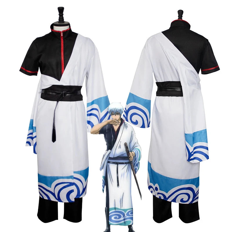 Anime Gintama Cosplay Costume Sakata Gintoki Kimono Cosplay Japanese Animation Suits Hallween For Men Women Gifts