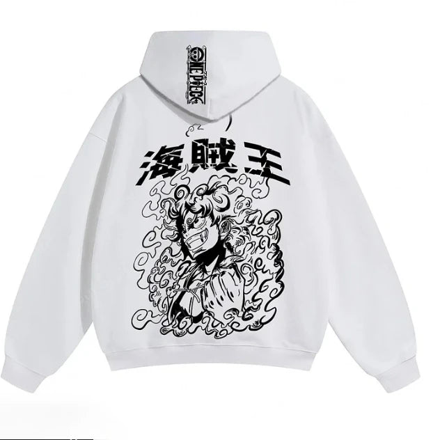 Unisex Anime One Piece Print Hoodie Sweatshirt Oversized Men's Clothing Autumn Casual Y2k Loose Cotton Women Long Sleeve Tops