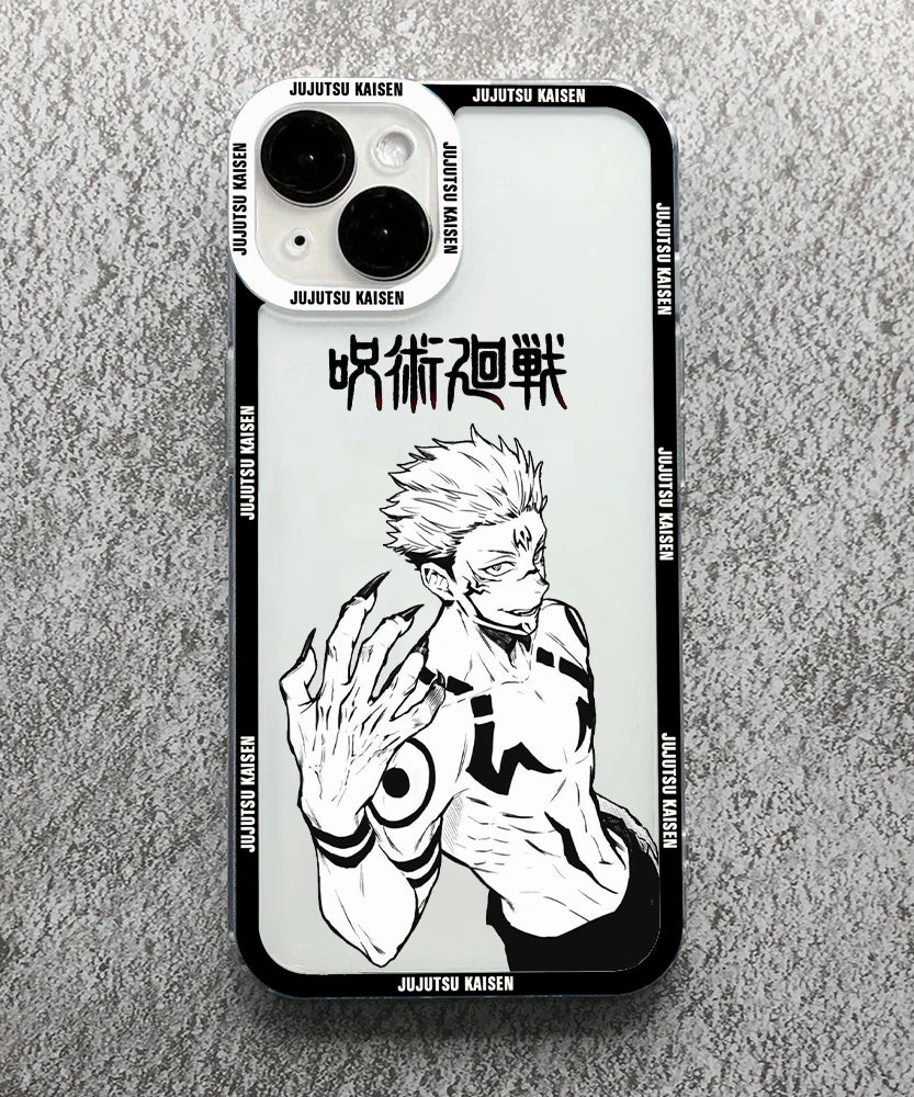 Gojo Satoru Clear Soft Case – Jujutsu Kaisen iPhone 11–16 Pro Max & Plus