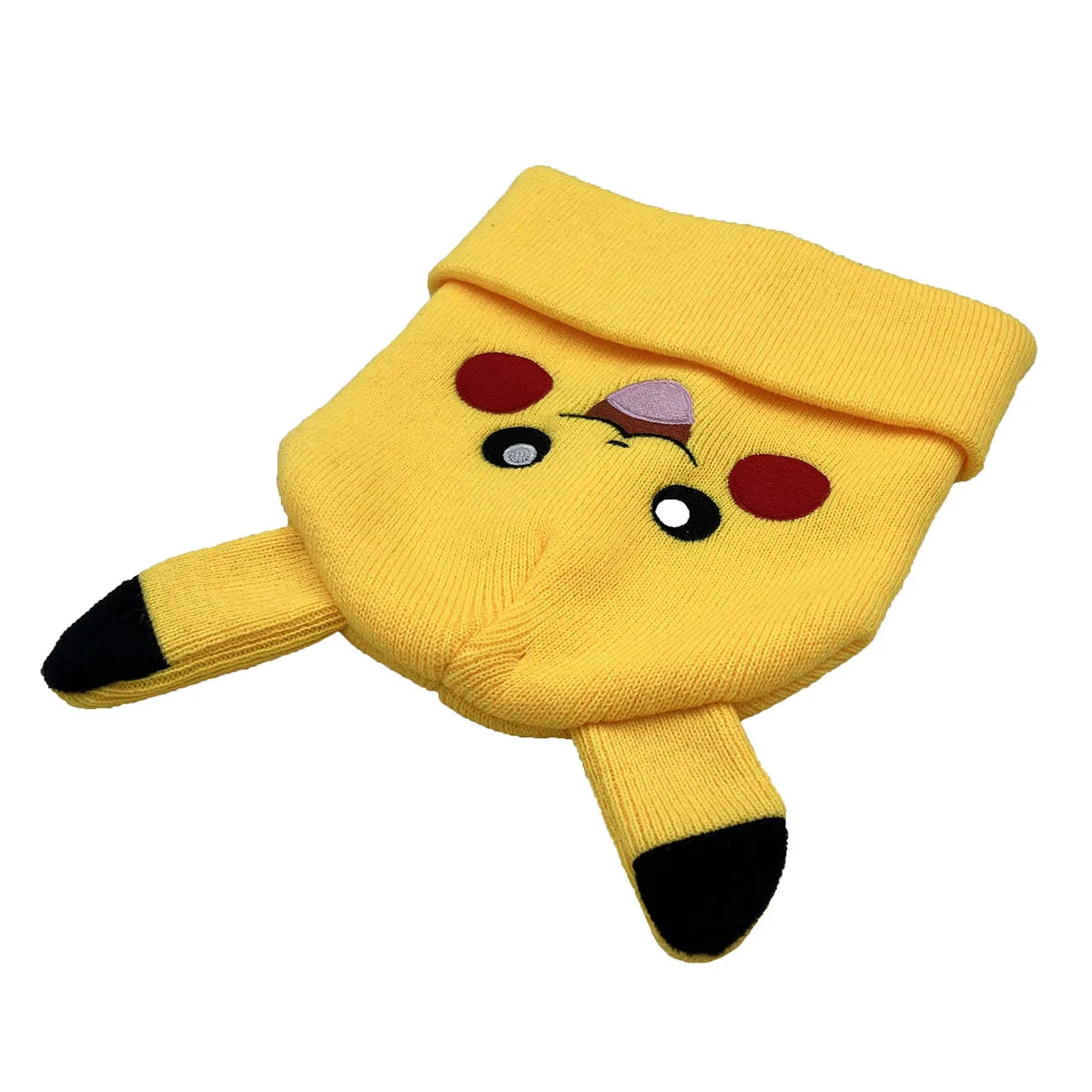 Potdemiel Pikachu Embroidered Knitted Hat WinterCute Ears Funny Hats or Women Men Beanies Knitted Warm Cool Hat