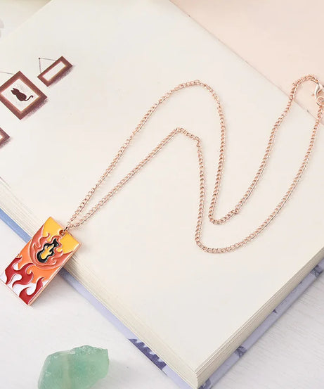 Anime Demon Slayer Necklace Kamado Tanjirou Nezuko Agatsuma Zenitsu Metal Pendant Cosplay Accessories Man Woman Jewelry Gifts