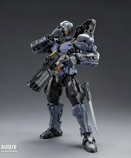 Hemoxian Over Zero 1/10 Baki Boxer Assembly Mecha Model Kit  Action Figure With Water Decals Collectible Toy Ornament Boy Gift