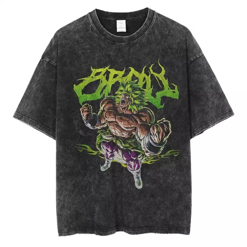 Vintage Washed Dragon Ball Tee – Streetwear Anime T-Shirt