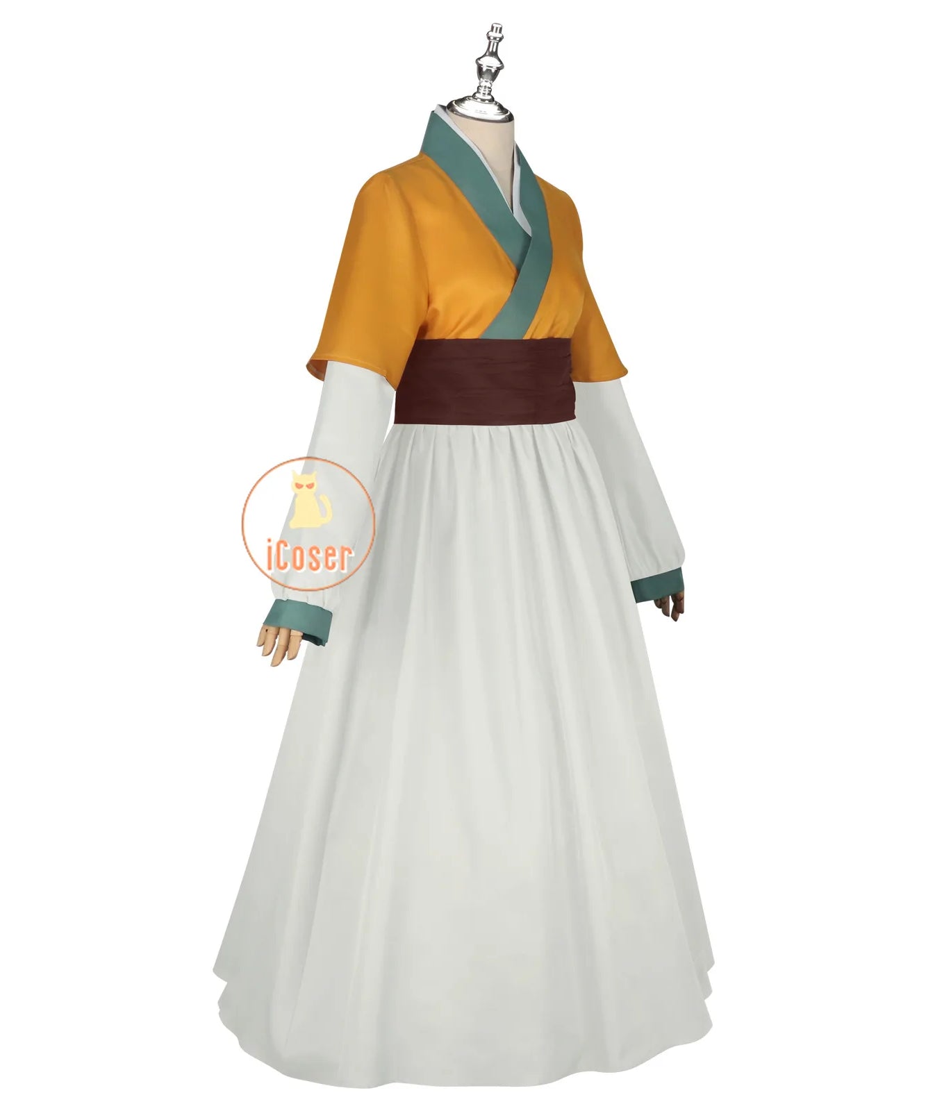 iCoser Anime The Apothecary Diaries Shisui Cosplay Costume Wig Yellow Dress Hanfu Palace Maid Clothing Halloween Party for Women