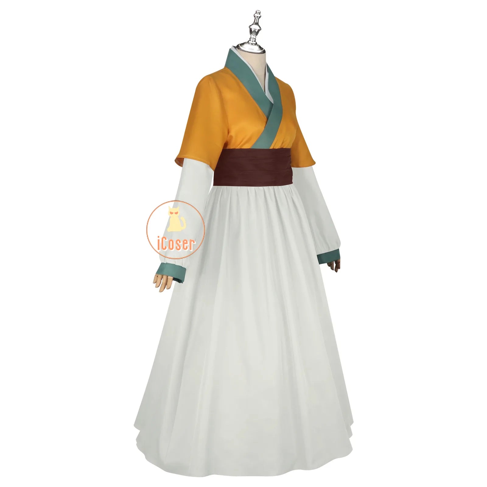 iCoser Anime The Apothecary Diaries Shisui Cosplay Costume Wig Yellow Dress Hanfu Palace Maid Clothing Halloween Party for Women