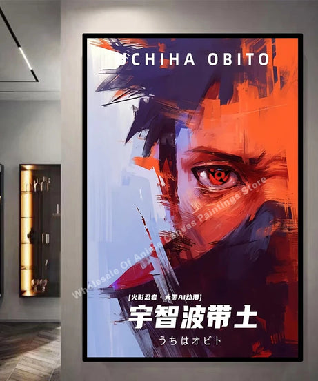 Naruto poster by Kakashisuke Itachi Uchiha Akatsuki Anime character oil painting modern home decoration mural