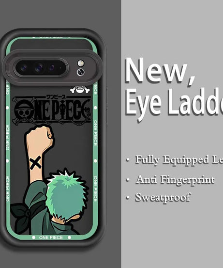 Roronoa Zoro Eye Ladder Case – One Piece Soft TPU Cover for Pixel 9–7A Pro 5G