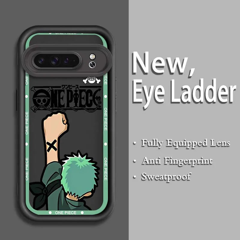 Roronoa Zoro Eye Ladder Case – One Piece Soft TPU Cover for Pixel 9–7A Pro 5G
