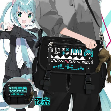 Hatsune Miku Anime Shoulder Bag - Large-Capacity Student Crossbody