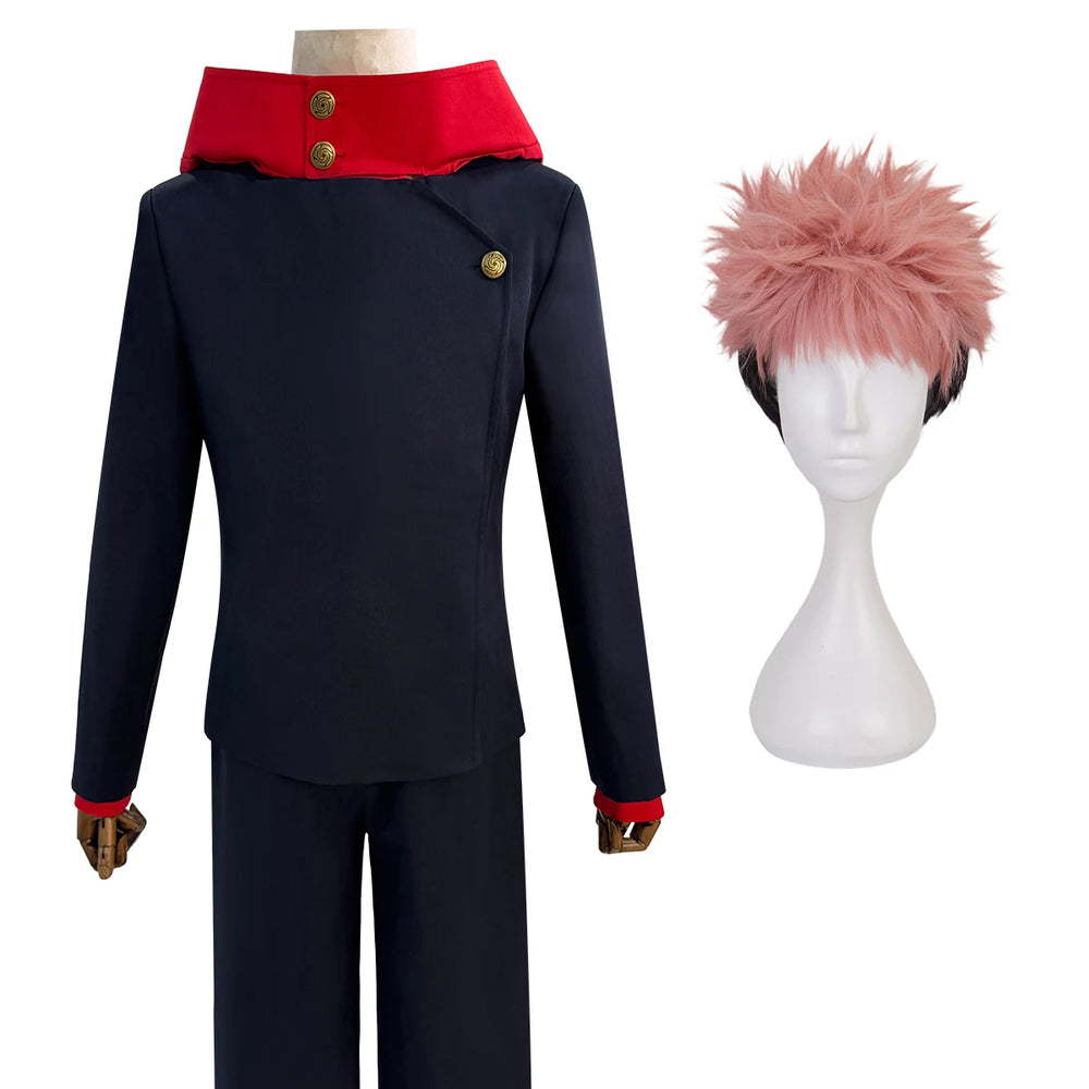 Anime Jujutsu Kaisen Yuji Itadori & Yuta Okkotsu Cosplay Costume – Upgraded Uniform Set 7
