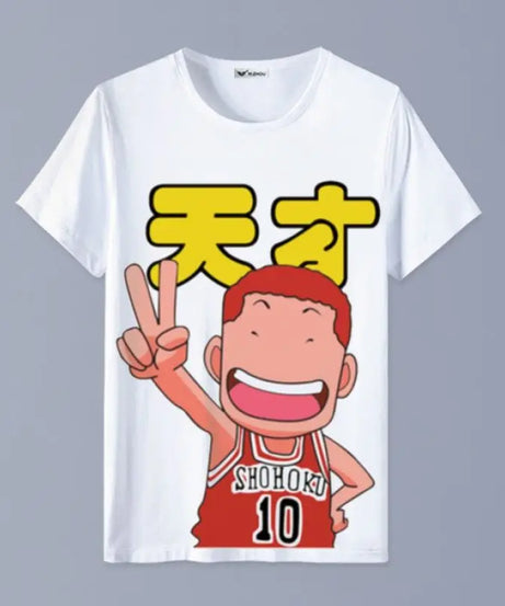 Slam Dunk T-shirt Sakuragi Hanamichi Akagi Haruko Rukawa Kaede Mitsui Hisashi Ryota anime basketball short-sleeved clothes gift