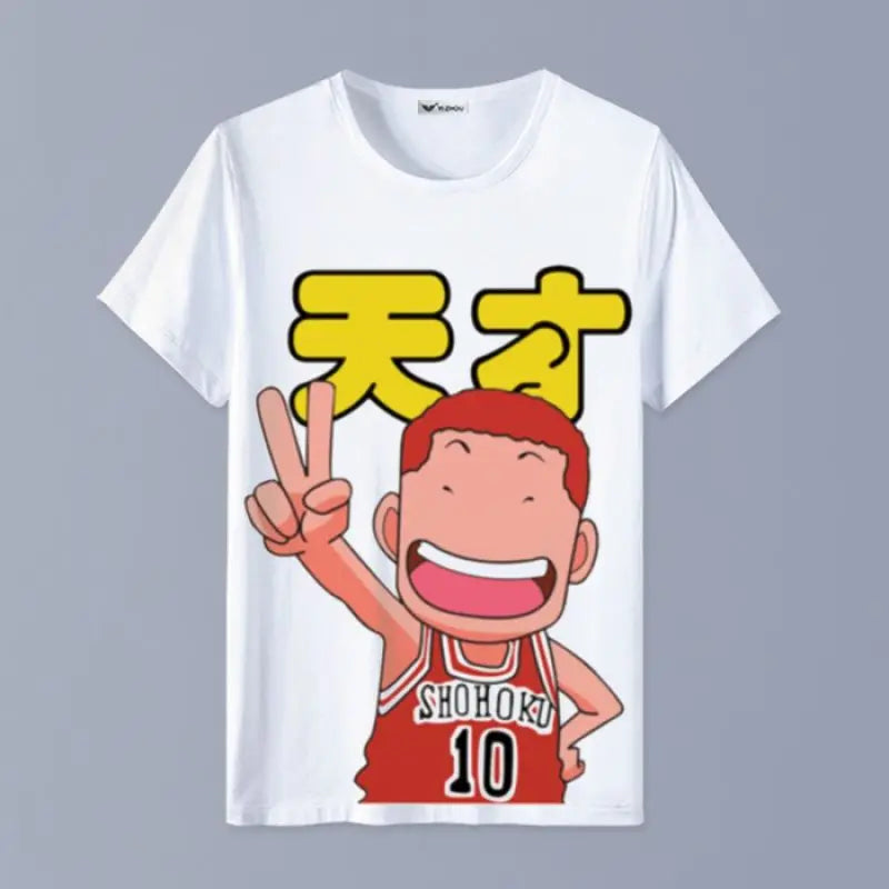 Slam Dunk T-shirt Sakuragi Hanamichi Akagi Haruko Rukawa Kaede Mitsui Hisashi Ryota anime basketball short-sleeved clothes gift