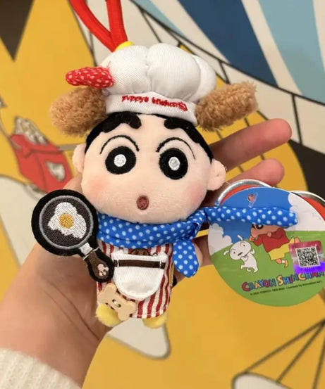 Cute Genuine Chef Series Crayon Shin-chan Plush Doll Keychain Bag Pendant Toy Gift