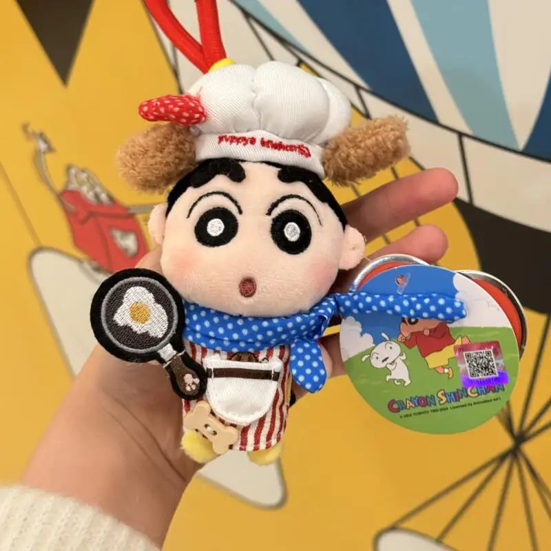 Cute Genuine Chef Series Crayon Shin-chan Plush Doll Keychain Bag Pendant Toy Gift