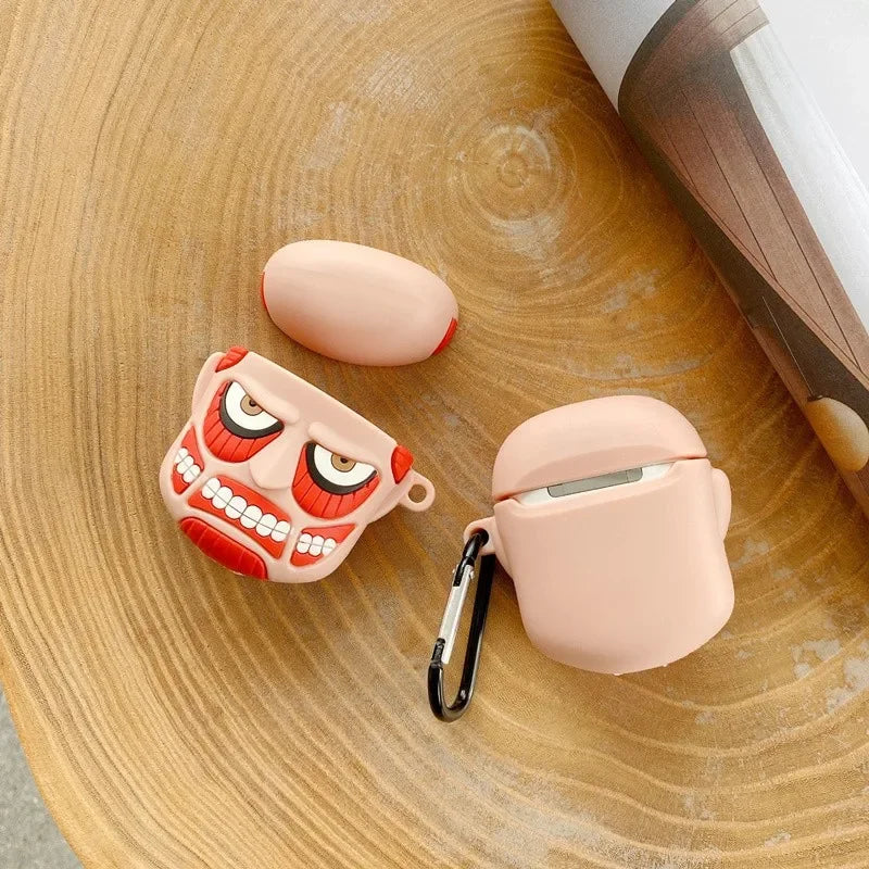 Attack on Titan Colossal Titan AirPods Case – Protective Silicone Cover for Apple AirPods 3