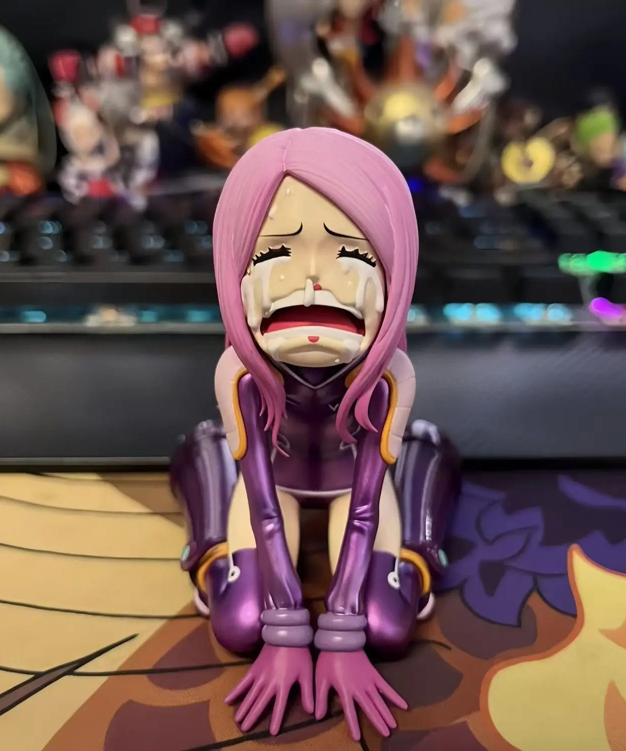 12cm Anime One Piece Figure Crying Jewelry Bonney Action Figures Egg Tip Island Pvc Collection Model Statue Toys Doll Kids Gifts