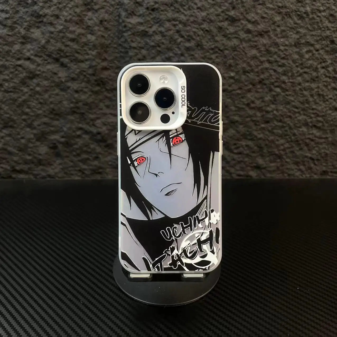 Naruto Anime Laser Case – Sasuke, Itachi & Kakashi 3D Shockproof iPhone 11–16 Pro Max