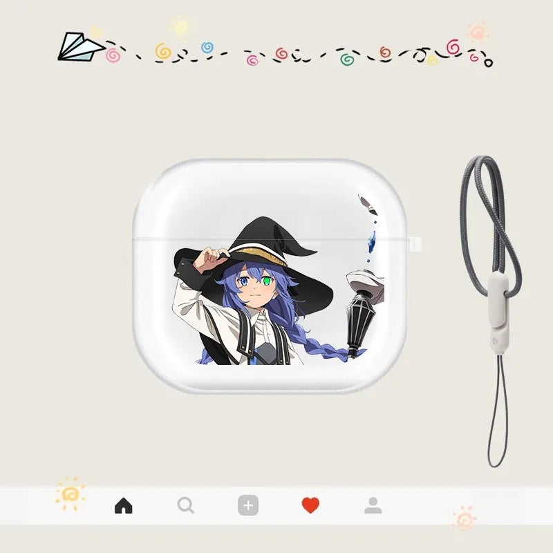 Anime Mushoku Tensei Jobless Reincarnation CuteCase For Apple AirpodsPro Headphone Shockproof Air Pods4 Pro 1/2/3Earphone Cover