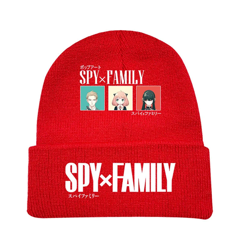 New Spy×Family Peripherals for Men and Women New Personalized Creative Letter Printing Soft, Comfortable and Warm Knitted Hats