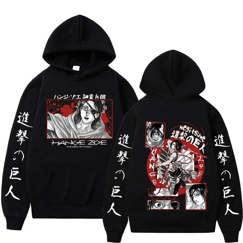 Attack on Titan Hange Zoe Graphic Hoodie Unisex Oversized Harajuku Sweatshirt