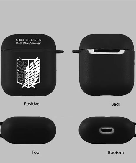 Anime Attack on Titan Earphone Case For Apple iPhone Charging Box For AirPods 1 2 3 Pro2 Clear wireless Bluetooth headphone case