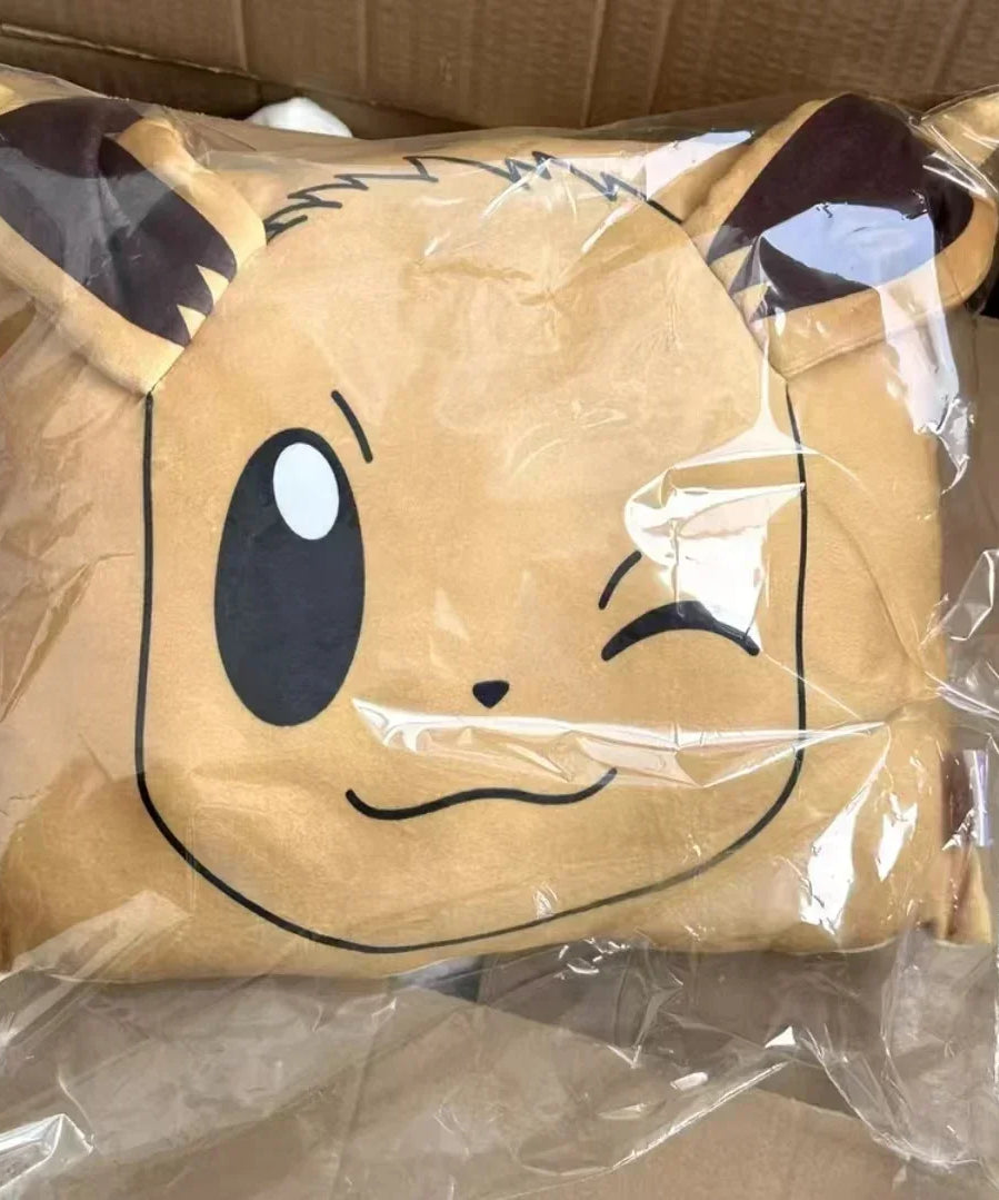 Pokémon Pikachu & Eevee Plush Pillow Cover – Cute Anime Cushion for Home & Office
