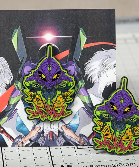 Animation peripheral accessories pendant Neon Genesis Evangelion brooch Unit 1 EVA01 badge ins jewelry pin refrigerator magnet