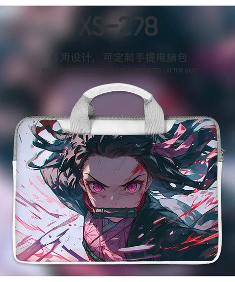 Demon Slayer Nezuko Tanjiro Notebook Laptop Bag Can Be Worn on One Shoulder As A Suitcase 12-16 Inches Anime Universal