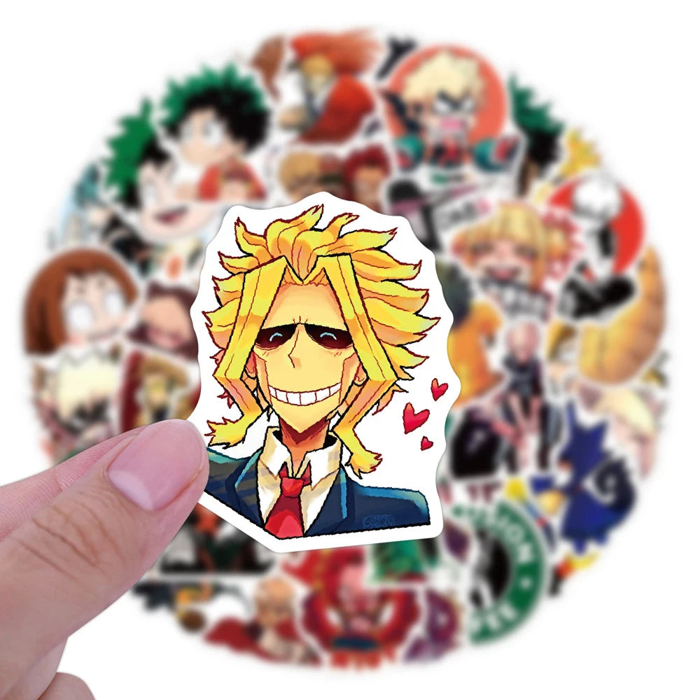 10/30/50pcs Anime My Hero Academia Stickers Deku Midoriya Izuku Decals Skateboard Laptop Motorcycle Waterproof Sticker Kids Toys