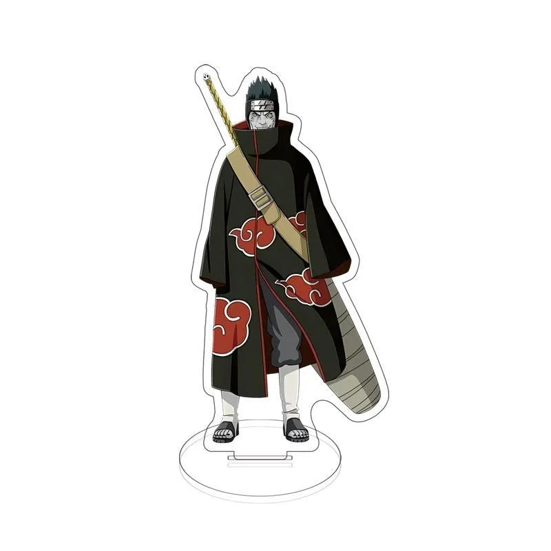 Anime Naruto Akatsuki Uchiha Itachi Stand Model Plate Acrylic Display Desk Decor Figure  Decoration Keychain Friends Gift
