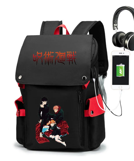 Jujutsu Kaisen Anime Backpack Student School Shoulder Bag Business Multifunctional Large Capacity Computer Bag Travel Backpack