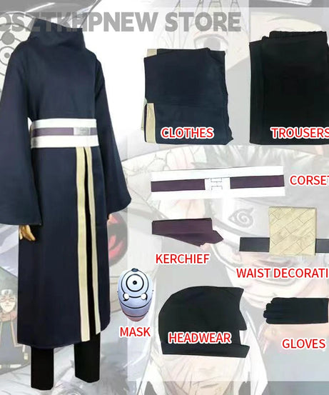 Uchiha Obito Anime Cosplay Costumes Halloween Costumes For Women Men Japanese Robe Kimono Performance Festival