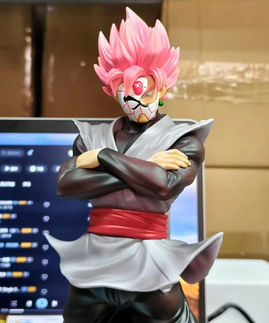 27cm Dragon Ball Z Figure Super Saiyan Goku Black Zamasu Mask Action Figure Pvc Model Statue Collection Decoration