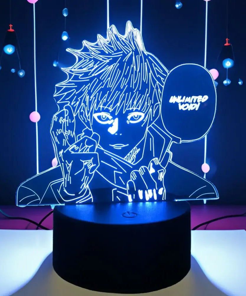 3D Anime Lamp Jujutsu Kaisen Led Night Light RGB Table Lamps Satoru Gojo Action Figure Kids Bedroom Desk Home Decor Friend