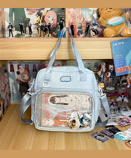 Multifunctional Shoulder Anime Spy × Family Crossbody Bag with Large Capacity for Students To Attend Classes and Tutoring Tote Bag for Girls
