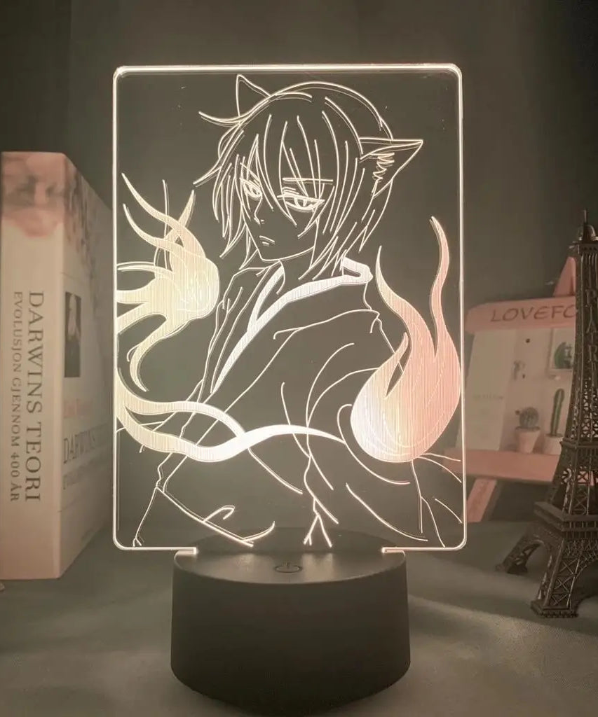 LED Night Light Anime Kamisama Kiss Tomoe Glowing Acrylic Stand for Home Decoration Love Tomoe Action Figure Gifts