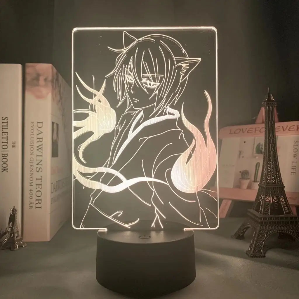 LED Night Light Anime Kamisama Kiss Tomoe Glowing Acrylic Stand for Home Decoration Love Tomoe Action Figure Gifts