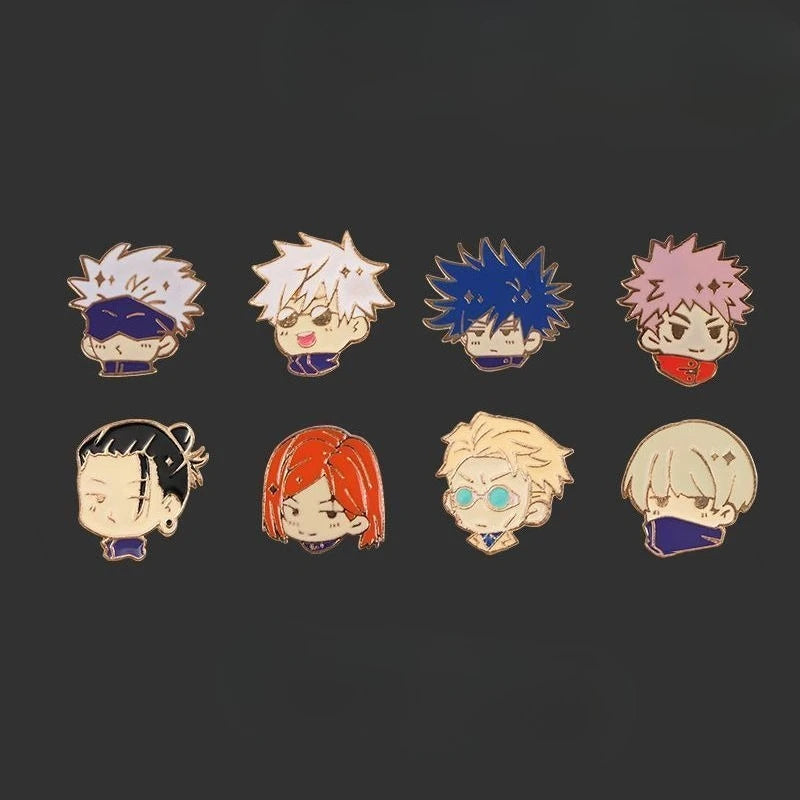 new Gojo Satoru Itadori Yuji Cute anime Creative Personality Kawaii Anime Character Q Version Badge Brooch Accessories Gift