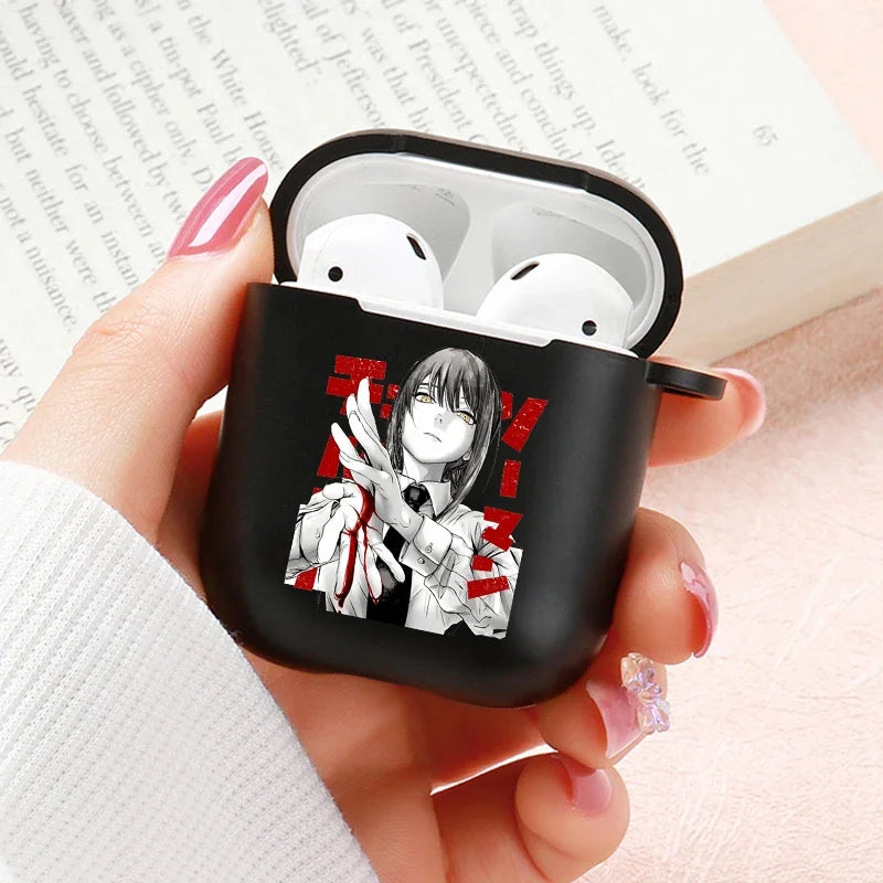 Anime Chainsaw Man Airpods Case for Apple Airpods Pro 2 1 2 3 Protective Denji Makima Aki Pochita Airpods Pro Case