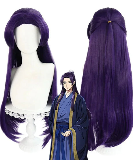 Anime The Apothecary Diaries Jinshi Cosplay Costume Wig Blue Robe Uniform Headwear Kusuriya No Hitorigoto Halloween Women Men