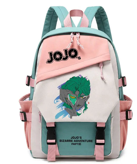 Kujō Jōtarō Anime JoJo's Bizarre Adventure Backpack Student School Bag Canvas Teens Outdoor Travel Backpack Fashion Gift