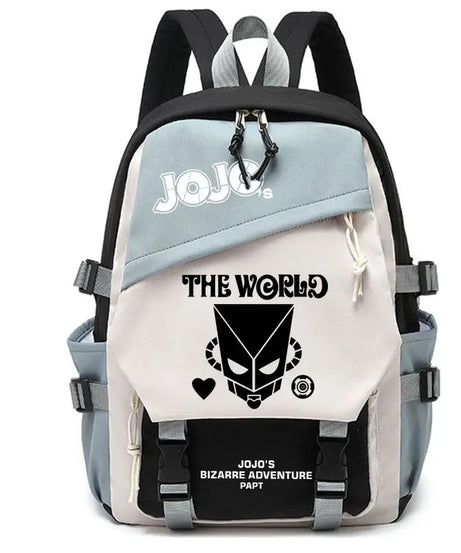 Kujō Jōtarō Anime JoJo's Bizarre Adventure Backpack Student School Bag Canvas Teens Outdoor Travel Backpack Fashion Gift