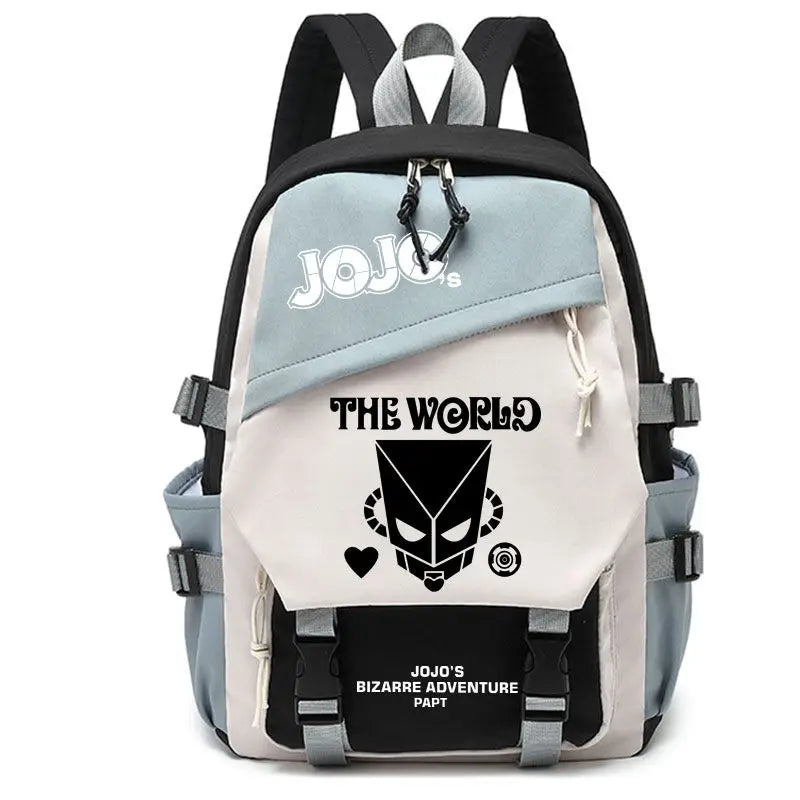 Kujō Jōtarō Anime JoJo's Bizarre Adventure Backpack Student School Bag Canvas Teens Outdoor Travel Backpack Fashion Gift