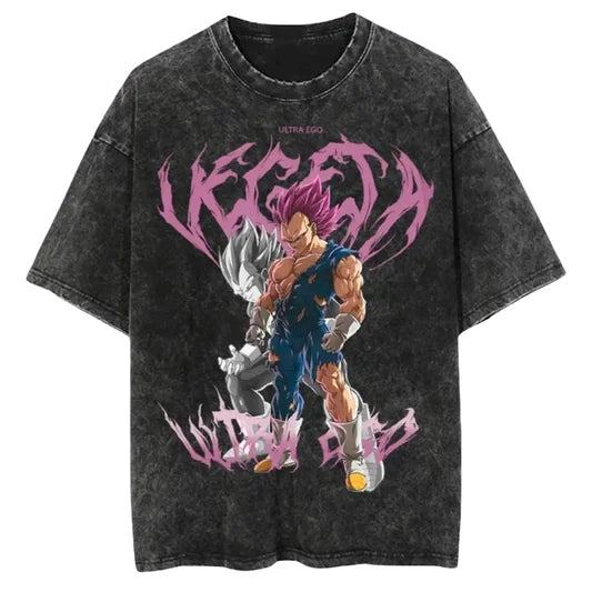 Unisex Oversized Vintage Washed Dragon Ball Anime T-shirt Man Women Short Sleeve Tee Streetwear Loose Casual Top Summer Y2k