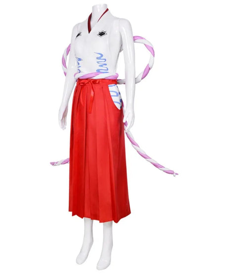 One Piece Yamato Wano Country Kimono Sets Kozuki Oden Oniji Cosplay Costume with Wig Headgear for Halloween Anime Wafuku Party
